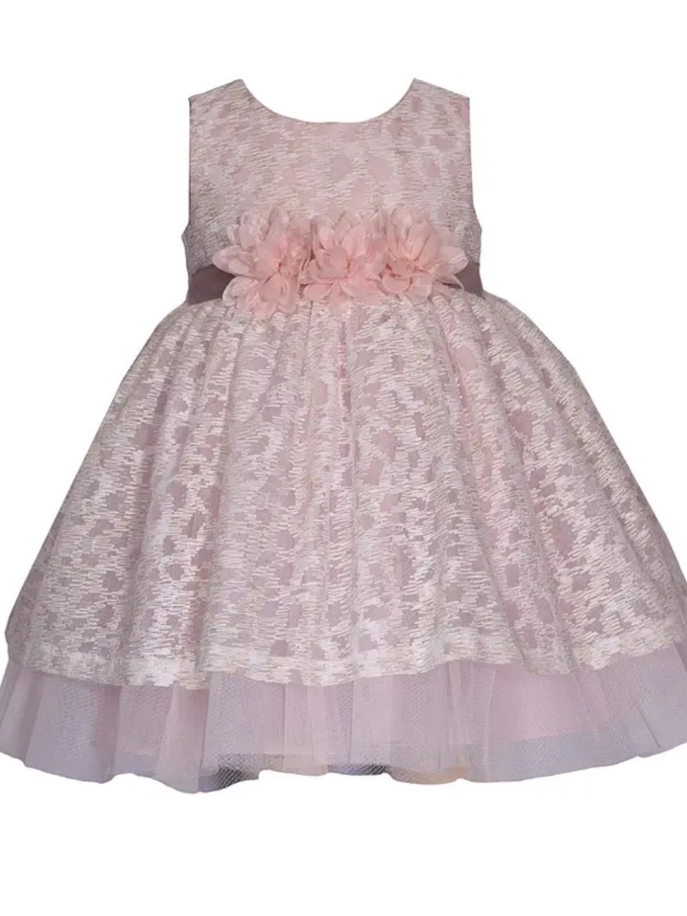 bonnie baby dress 12 Months NWT Light Pink Floral Tulle Underskirt Sleeveless